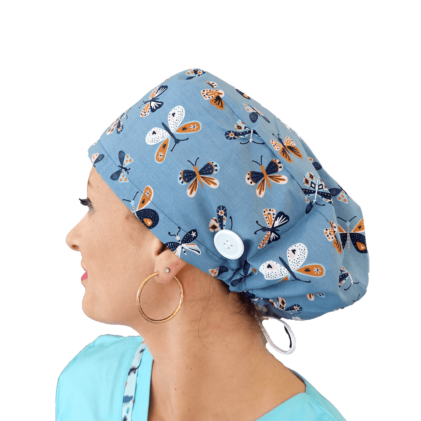 Scrub Cap -Surgical Cap Peacock- Scrub Hat Euro