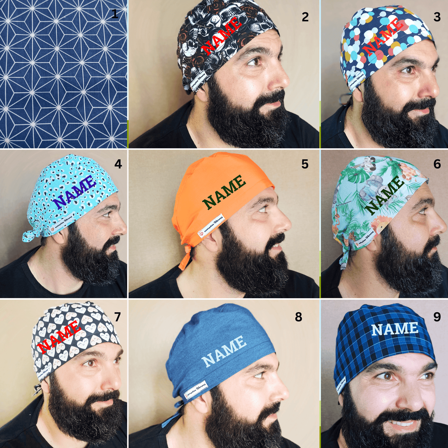 Custom Scrub Cap Mens Name Personalization Surgeons Scrub Hat Gift For Doctors.