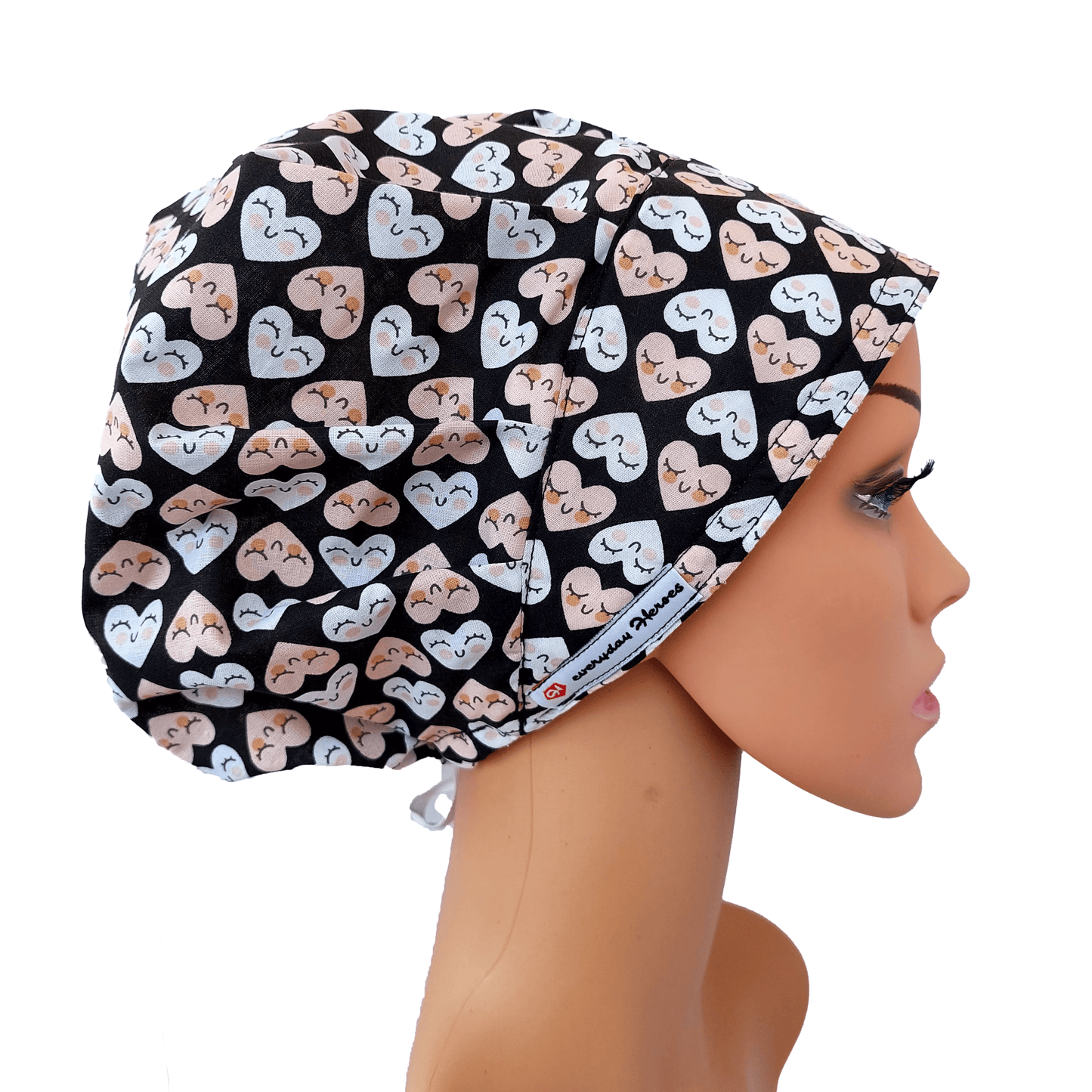 Hearts Scrub Hat Bouffant,Scrub Caps For Women