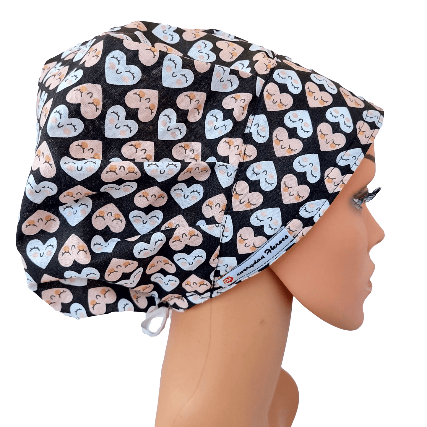Hearts Scrub Hat Bouffant,Scrub Caps For Women