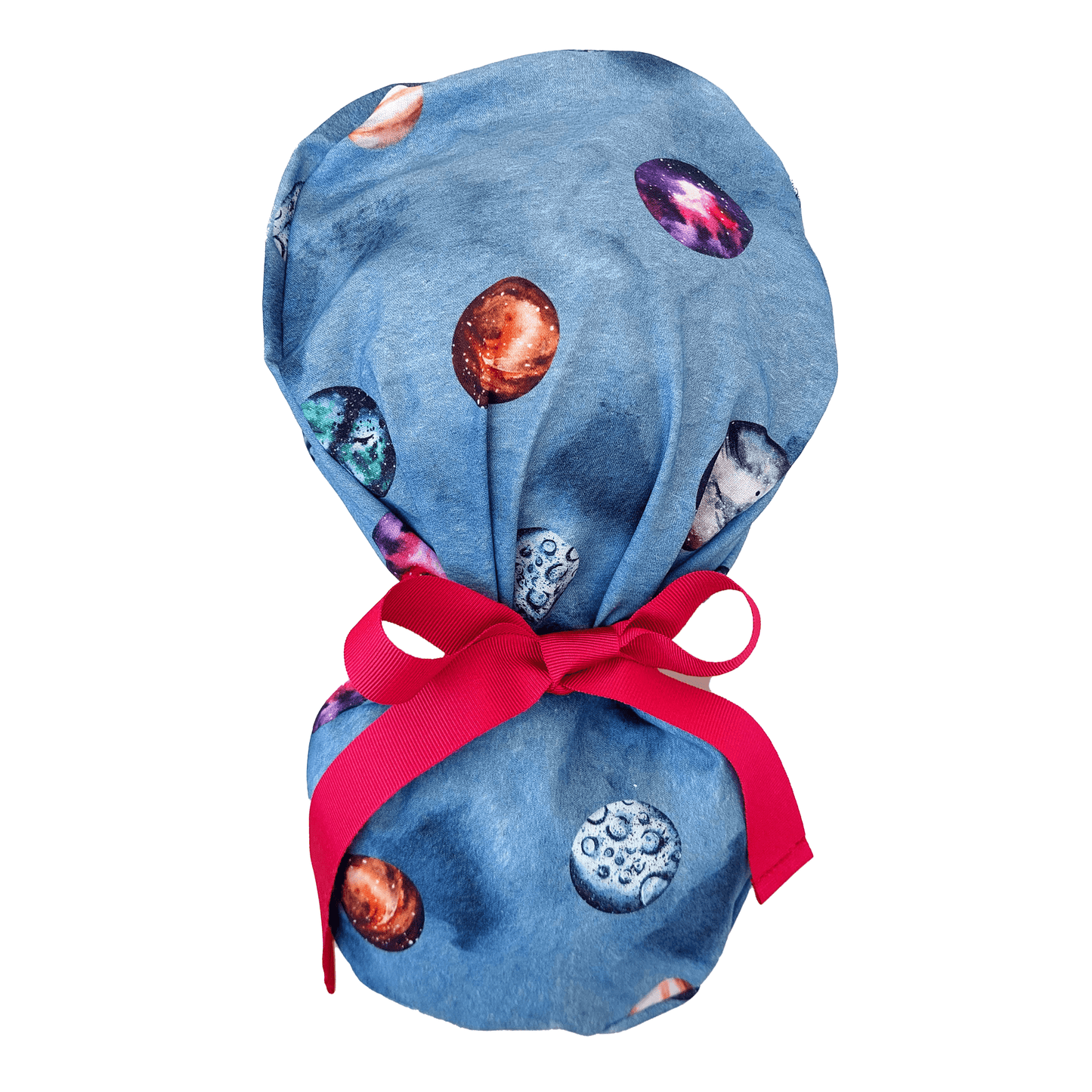 Scrub Hat with Planets Venus Moon Mars Jupiter Mercury.