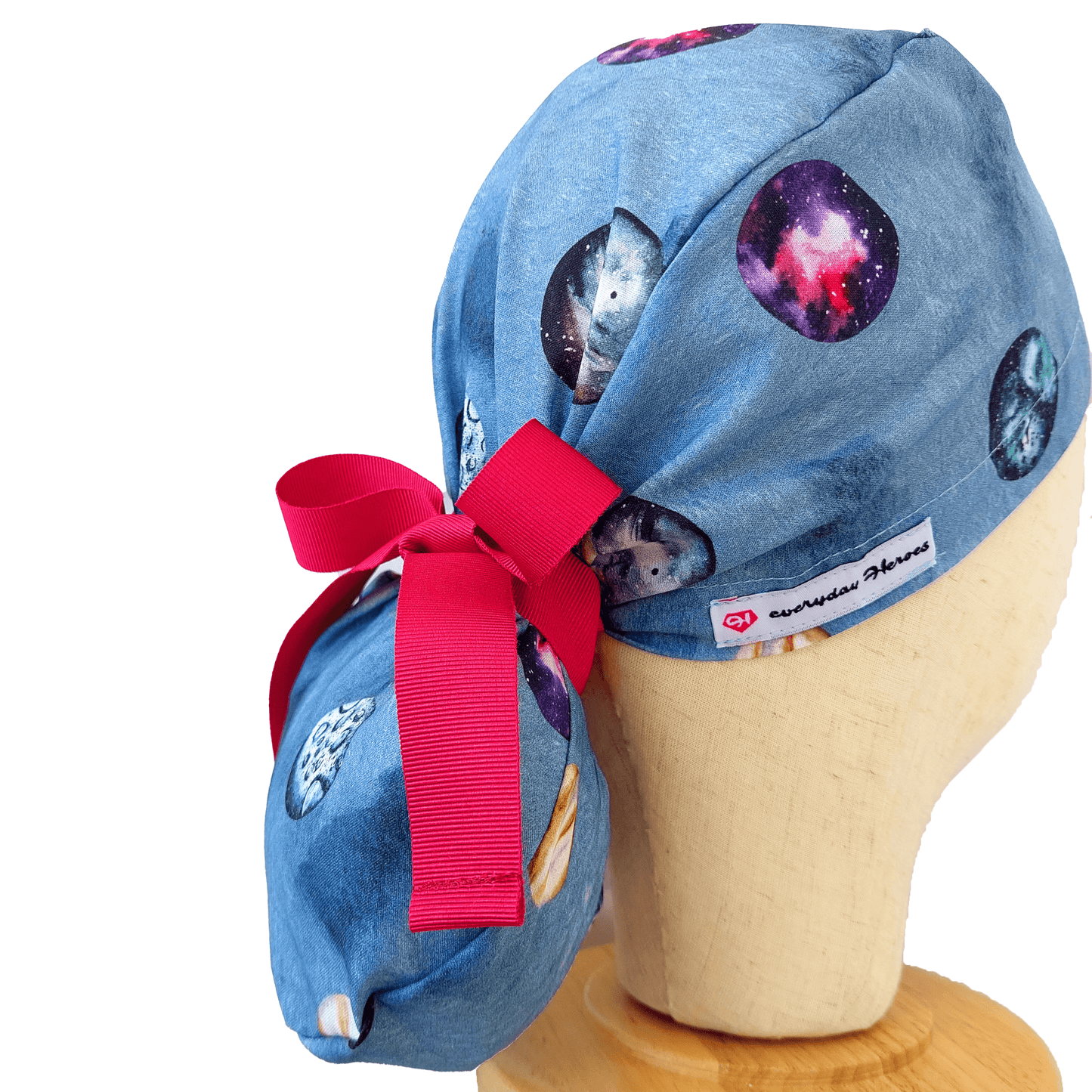 Scrub Hat with Planets Venus Moon Mars Jupiter Mercury.