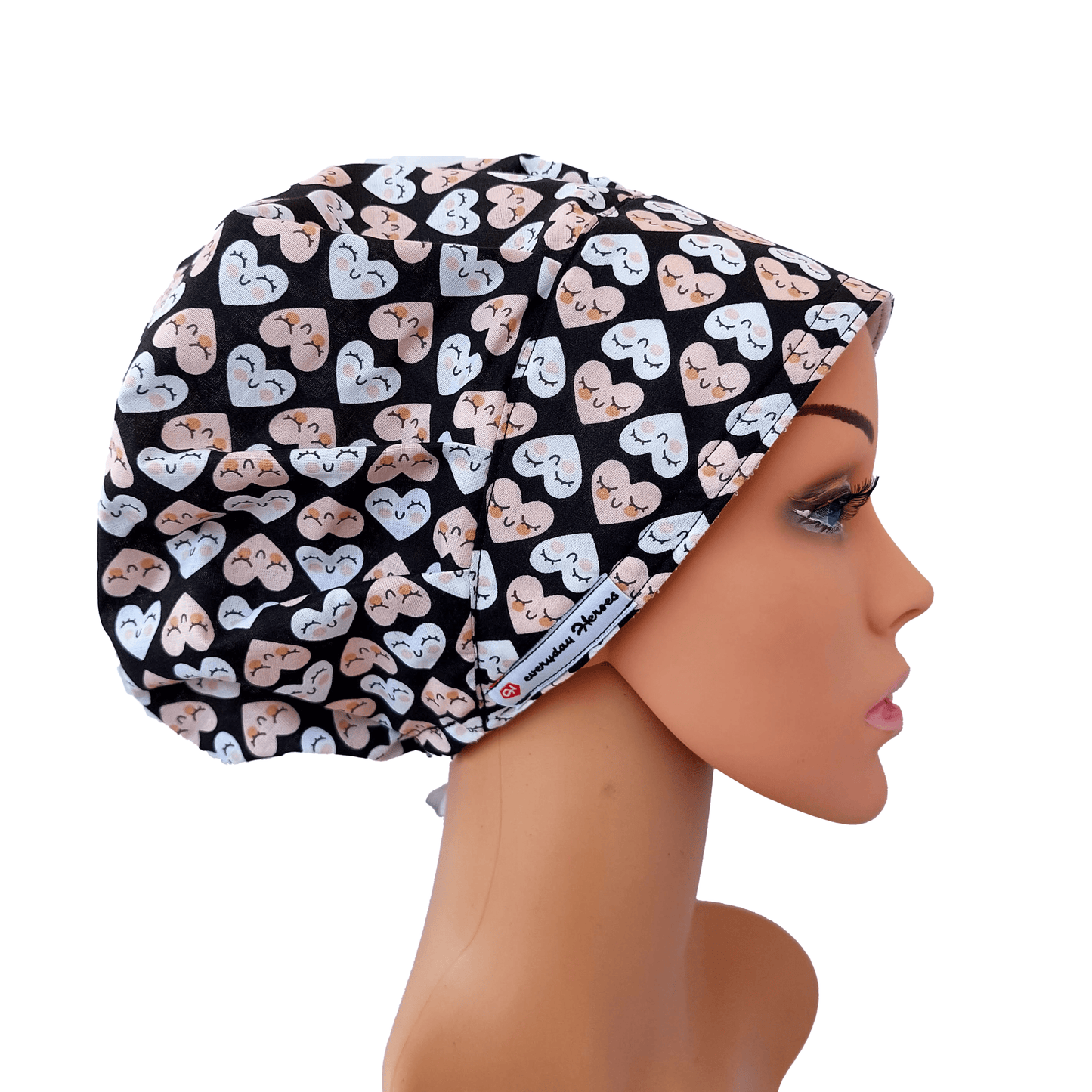 Hearts Scrub Hat Bouffant,Scrub Caps For Women