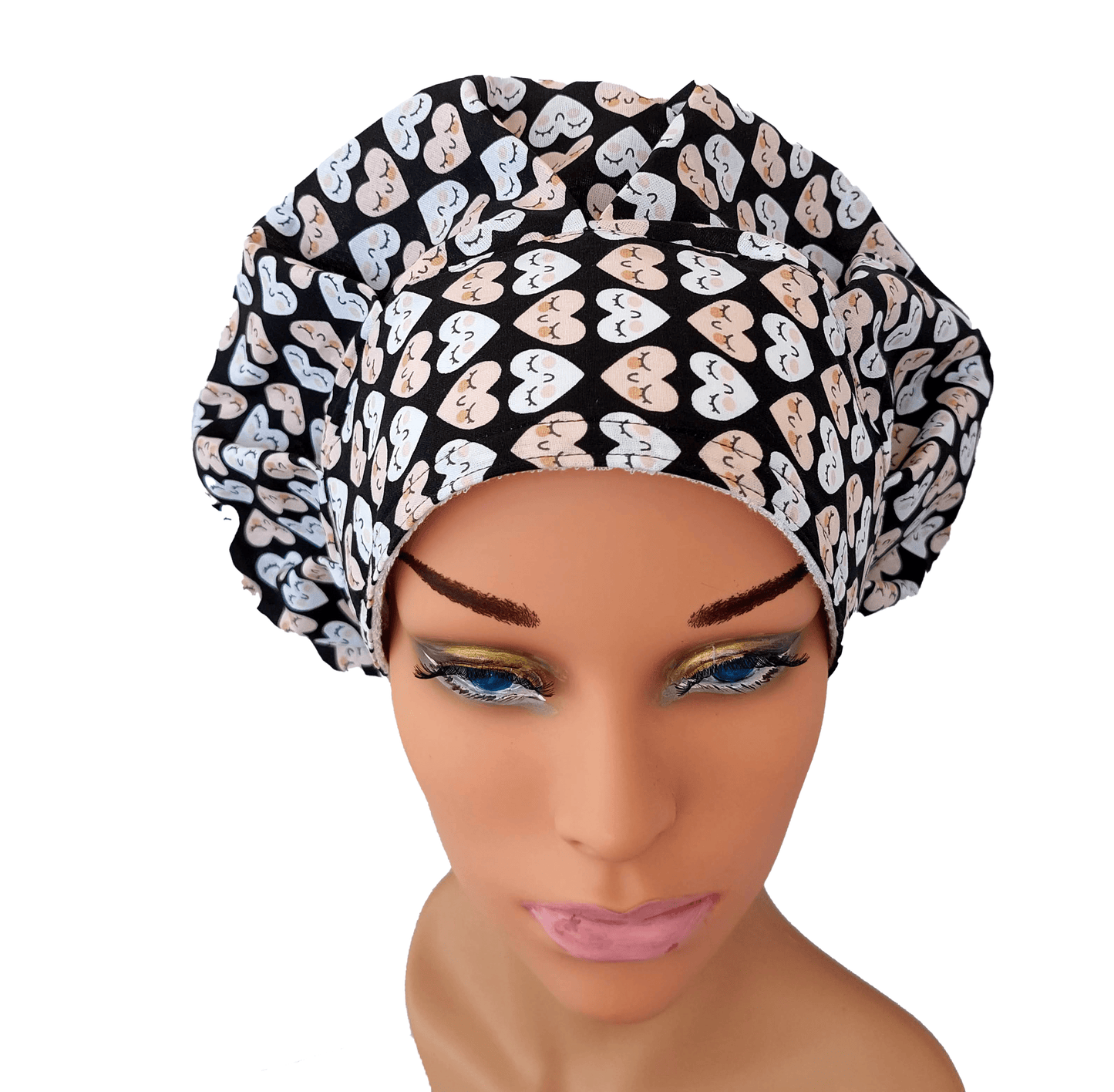 Hearts Scrub Hat Bouffant,Scrub Caps For Women