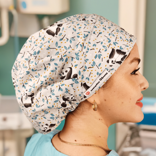 custom scrub cap panda