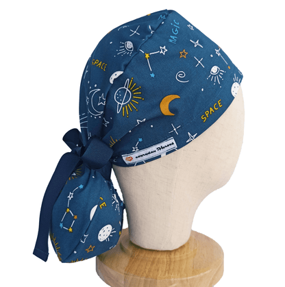 Ponytail Scrub Caps For Women Celestial - Space Scrub Cap For Nurse - [scrub_hat]-[scrub_cap_for_women]-[surgical_cap]