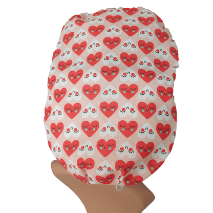 Scrub Cap -Surgical Cap Red and Pink Hearts - [scrub_hat]-[scrub_cap_for_women]-[surgical_cap]