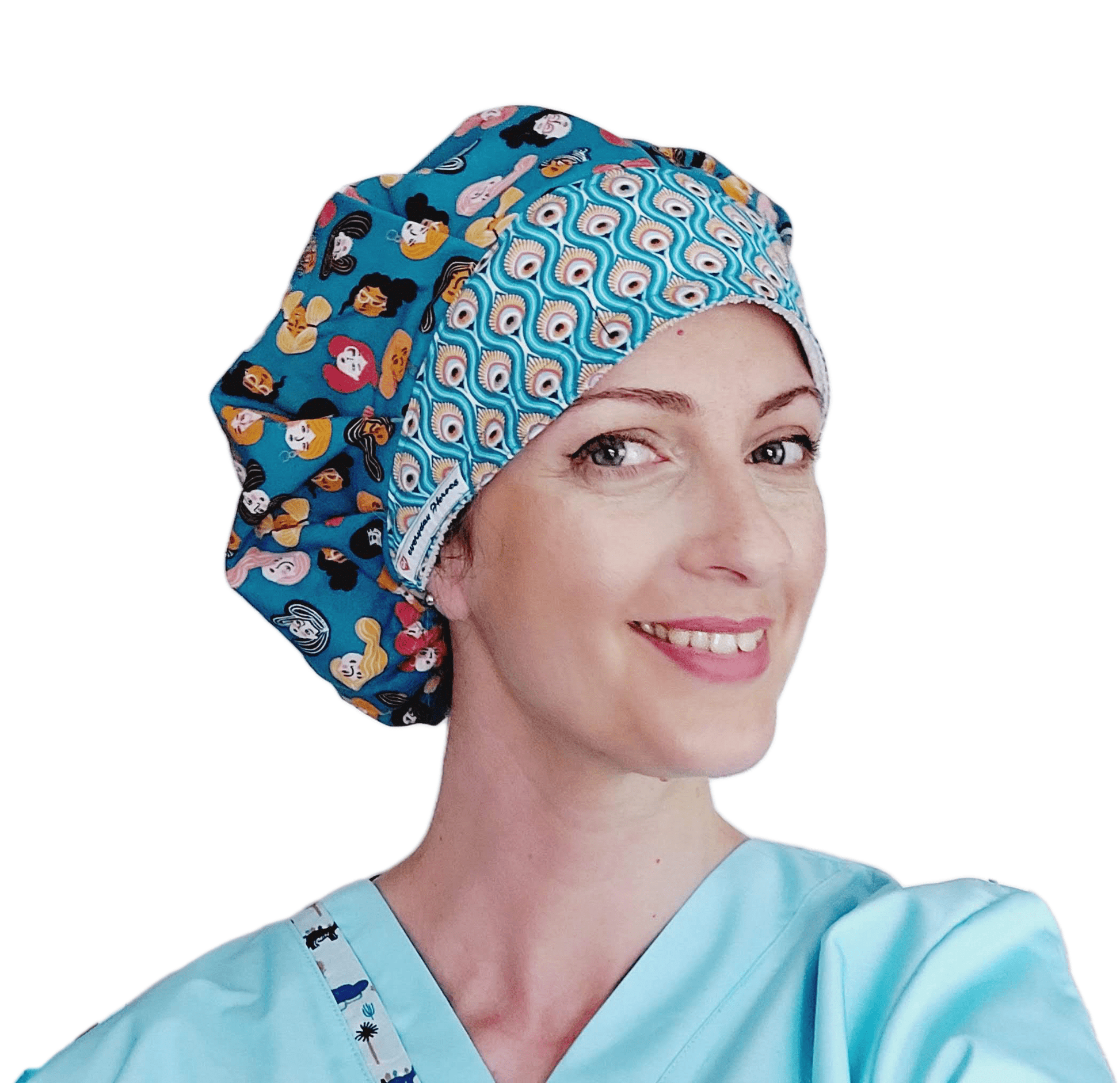 Scrub Hat Bouffant-Satin Scrub Cap -Surgical Cap Women Floral - [scrub_hat]-[scrub_cap_for_women]-[surgical_cap]
