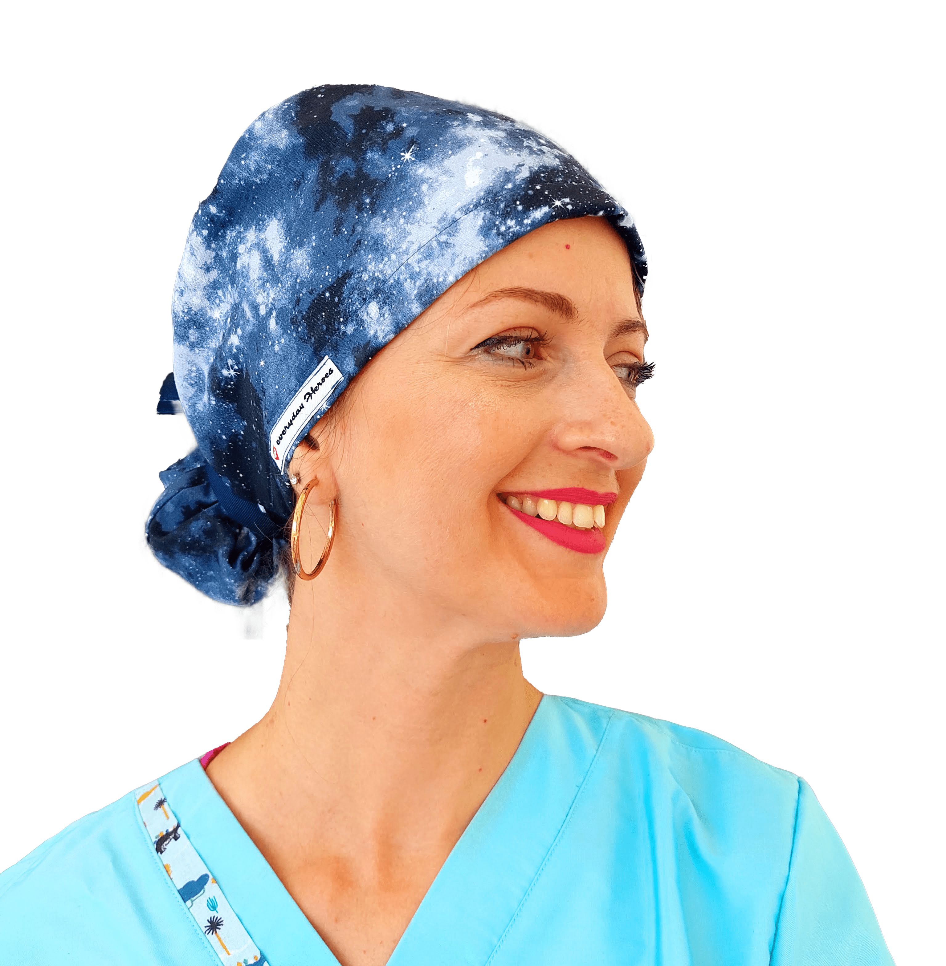 Big Hair Surgical Scrub Cap - Solid Sky Blue– Sparkling Earth Headwear &  Accessories