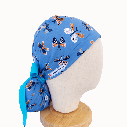 Ponytail Scrub Cap with Butterflies - Surgical Cap for Medical Professionals  Comfortable and Stylish - [scrub_hat]-[scrub_cap_for_women]-[surgical_cap]
