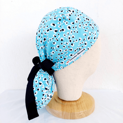 Leopard Ponytail Scrub Cap for Women - Surgical Cap with Fun Print - [scrub_hat]-[scrub_cap_for_women]-[surgical_cap]