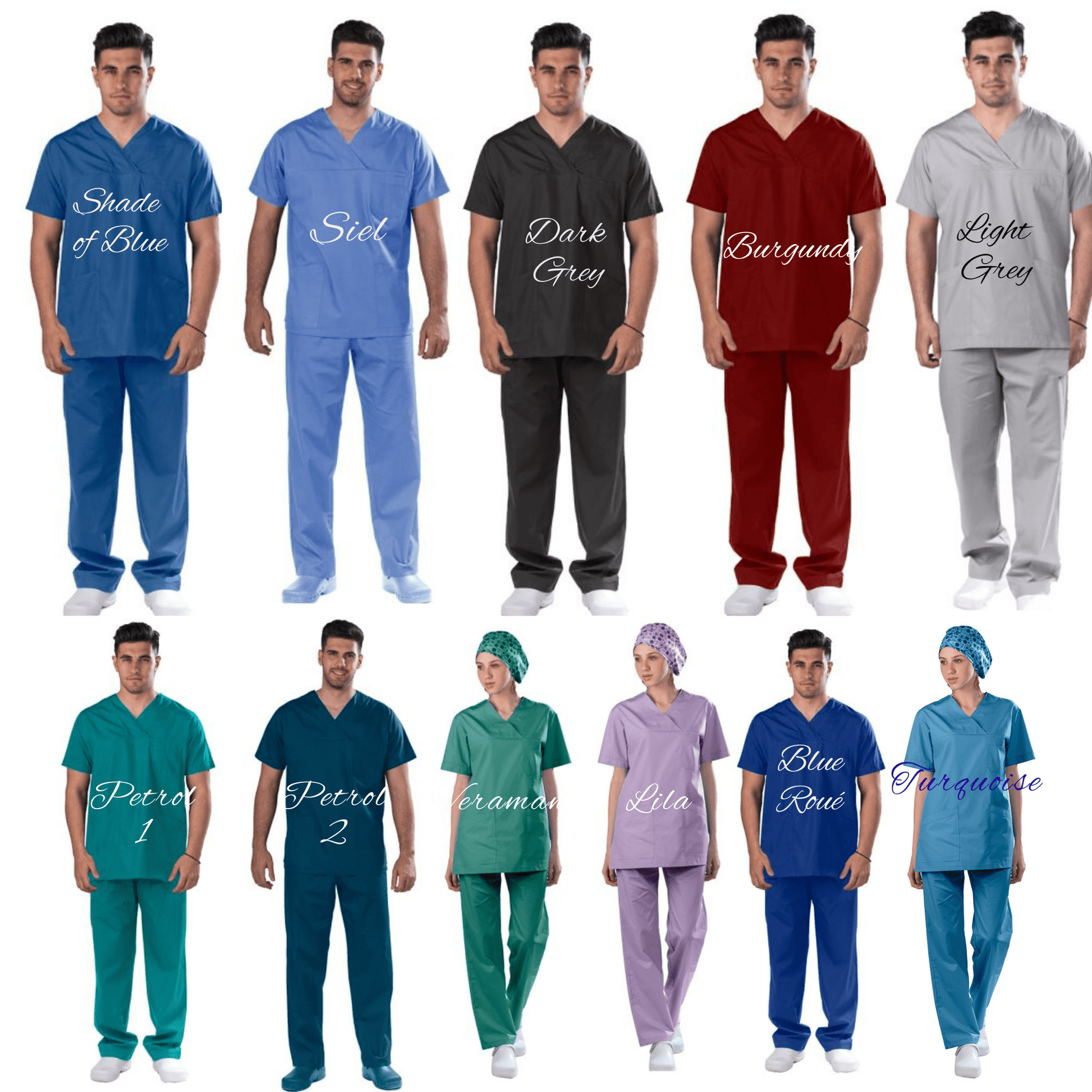 Profesional Scrubs-Name Personalization Scrub Set- Professional Medical Doctor Scrubs - [scrub_hat]-[scrub_cap_for_women]-[surgical_cap]