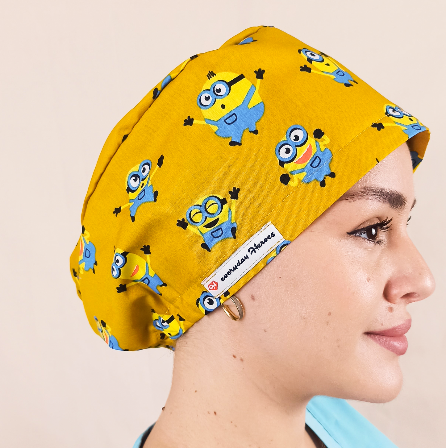 Cartoon Scrub Cap Anime- Satin Option- Minions