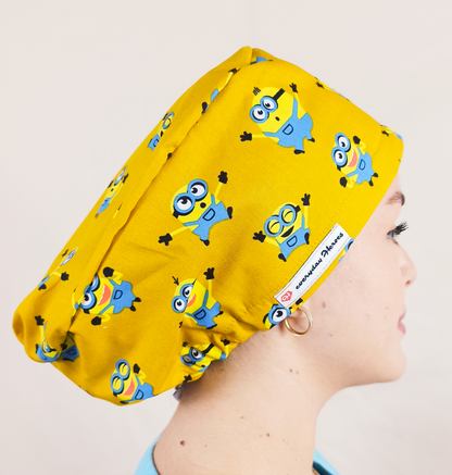 Cartoon Scrub Cap Anime- Satin Option- Minions