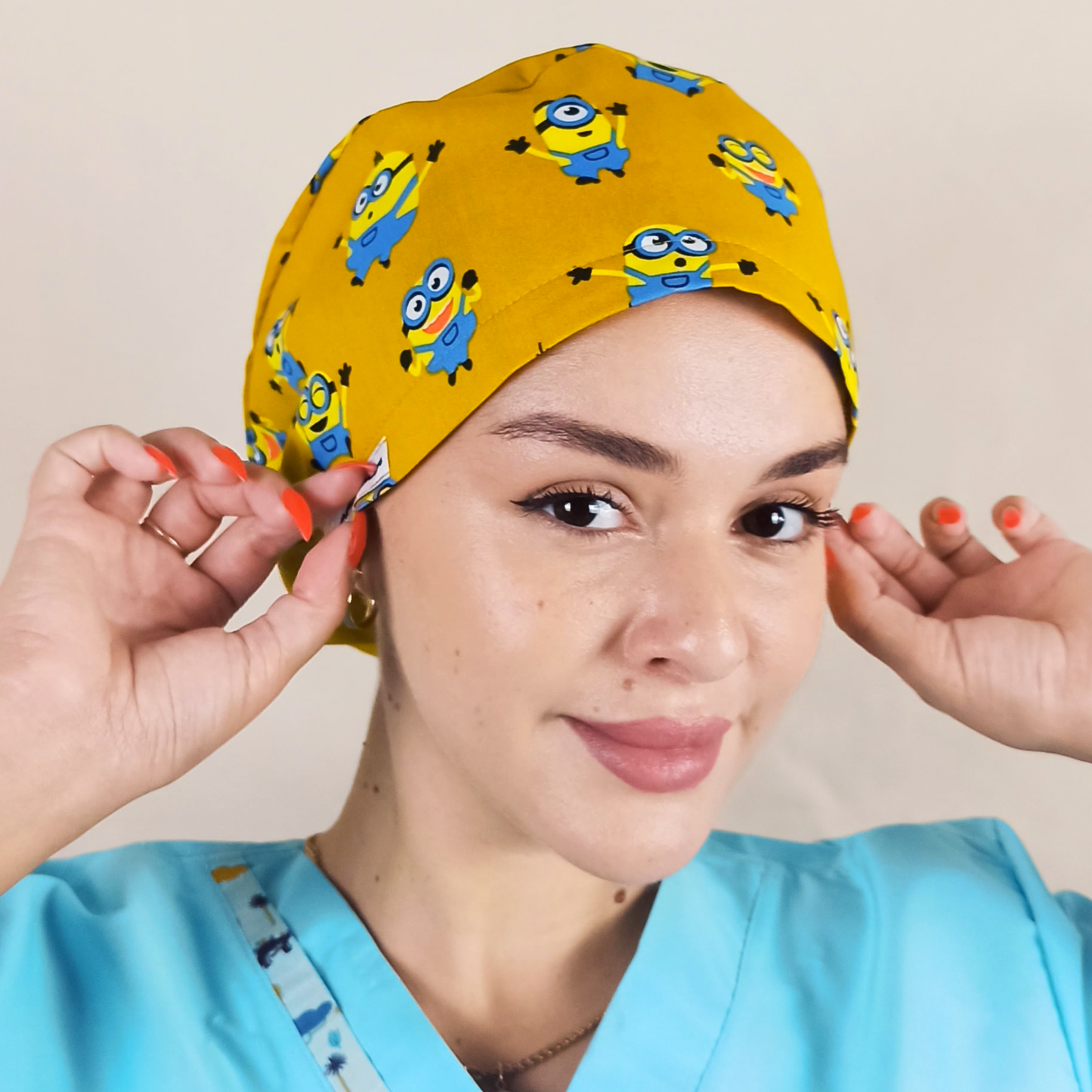 Cartoon Scrub Cap Anime- Satin Option- Minions