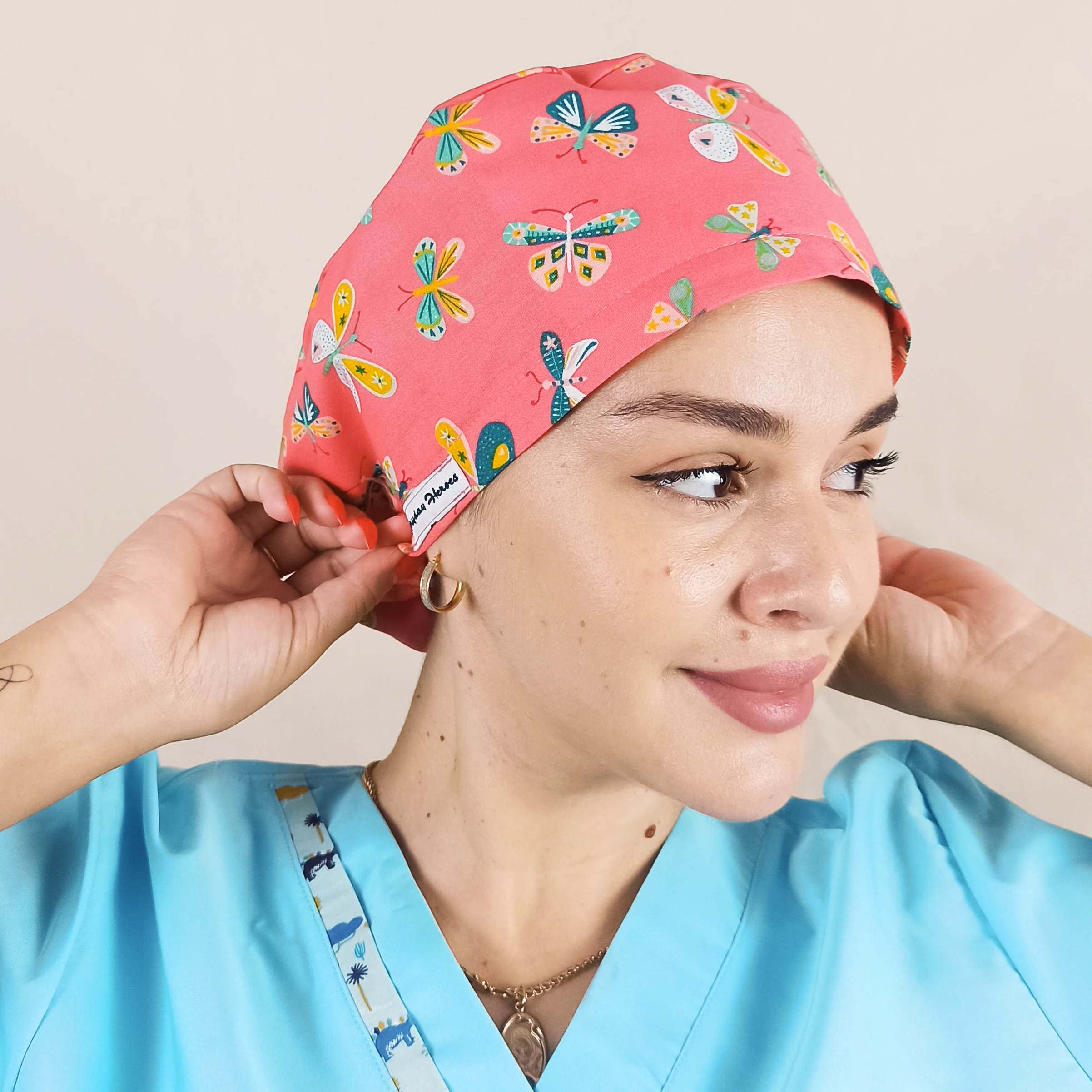 Custom Scrub Cap Butterflies