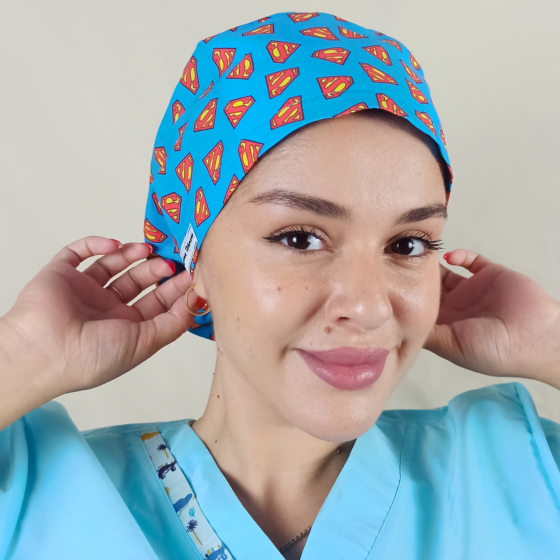 Super Heroes Scrub Cap For Women