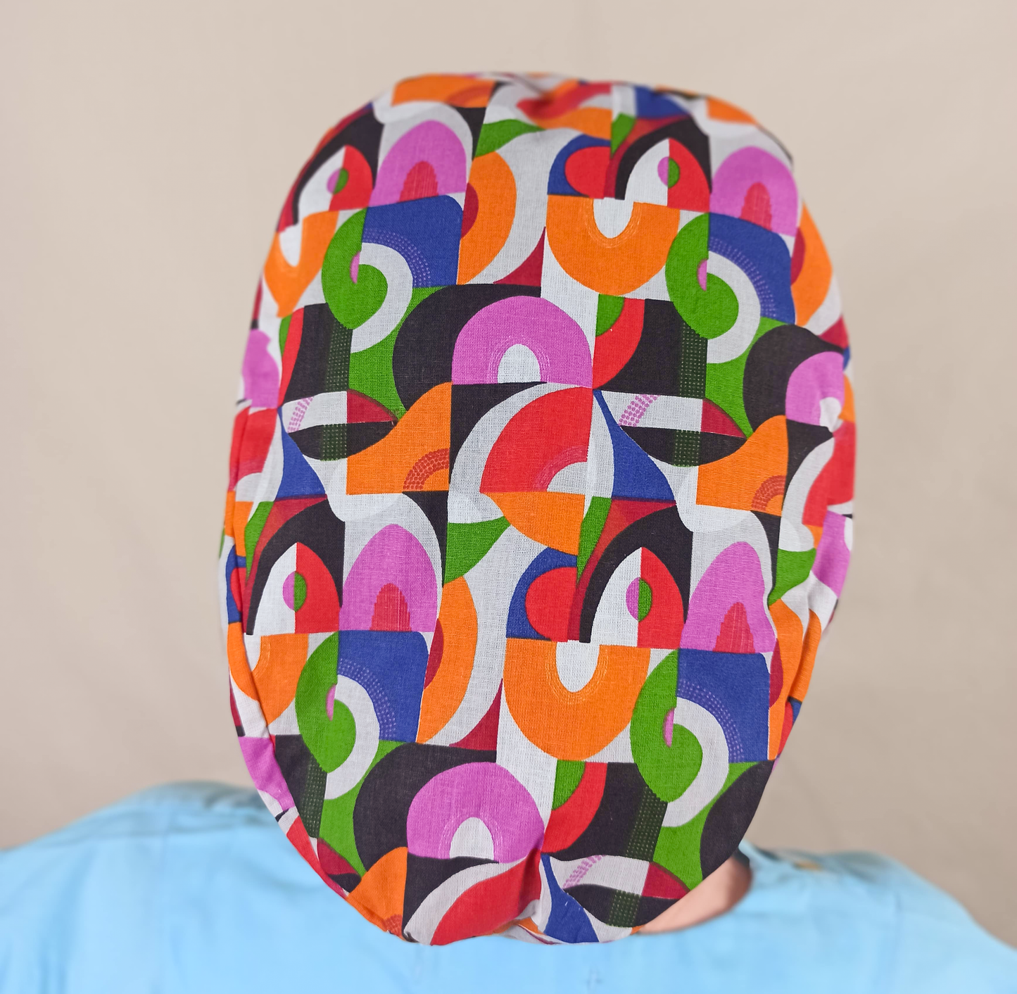 Scrub Cap For Women Abstract Satin Lined Surgical Cap