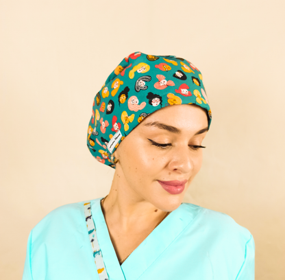 Gynecologist Doctor Scrub Cap -Option for Add the name & Satin inside