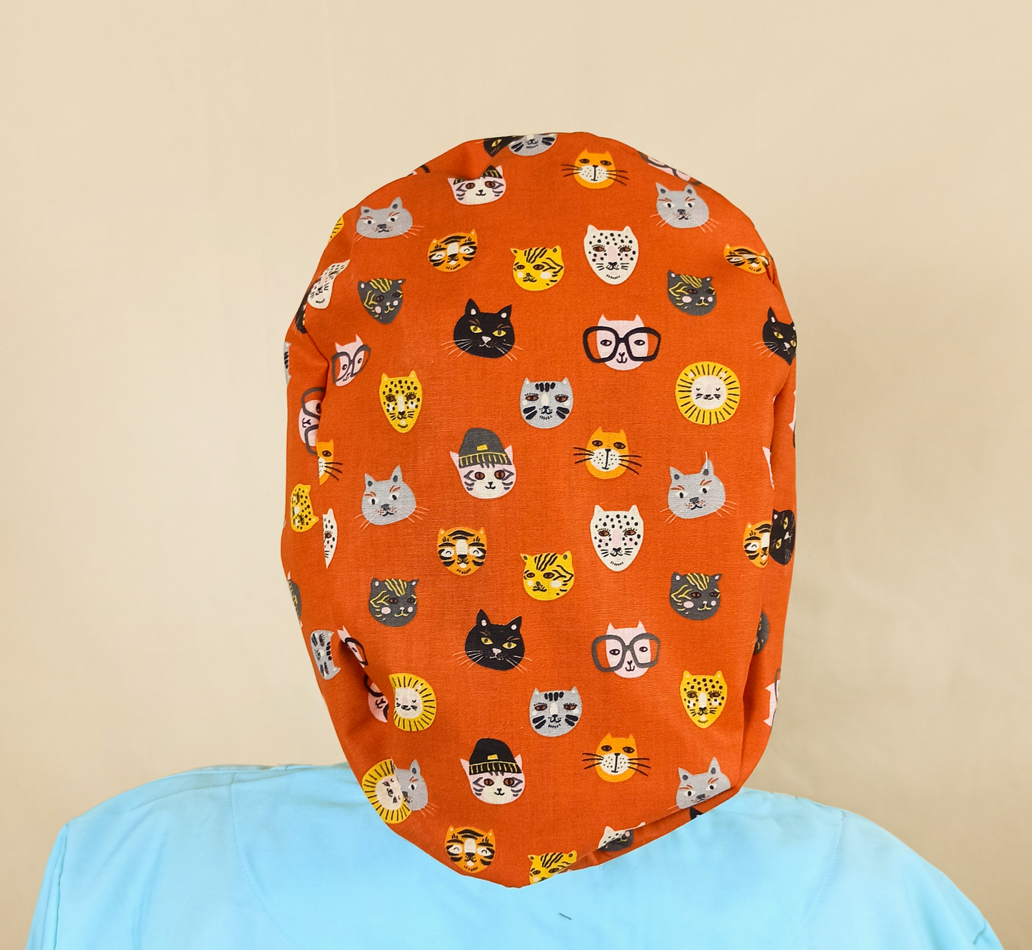 Kitties Scrub Cap, Cats Scrub Caps-Surgical Caps With Satin & Name Personalization Optional