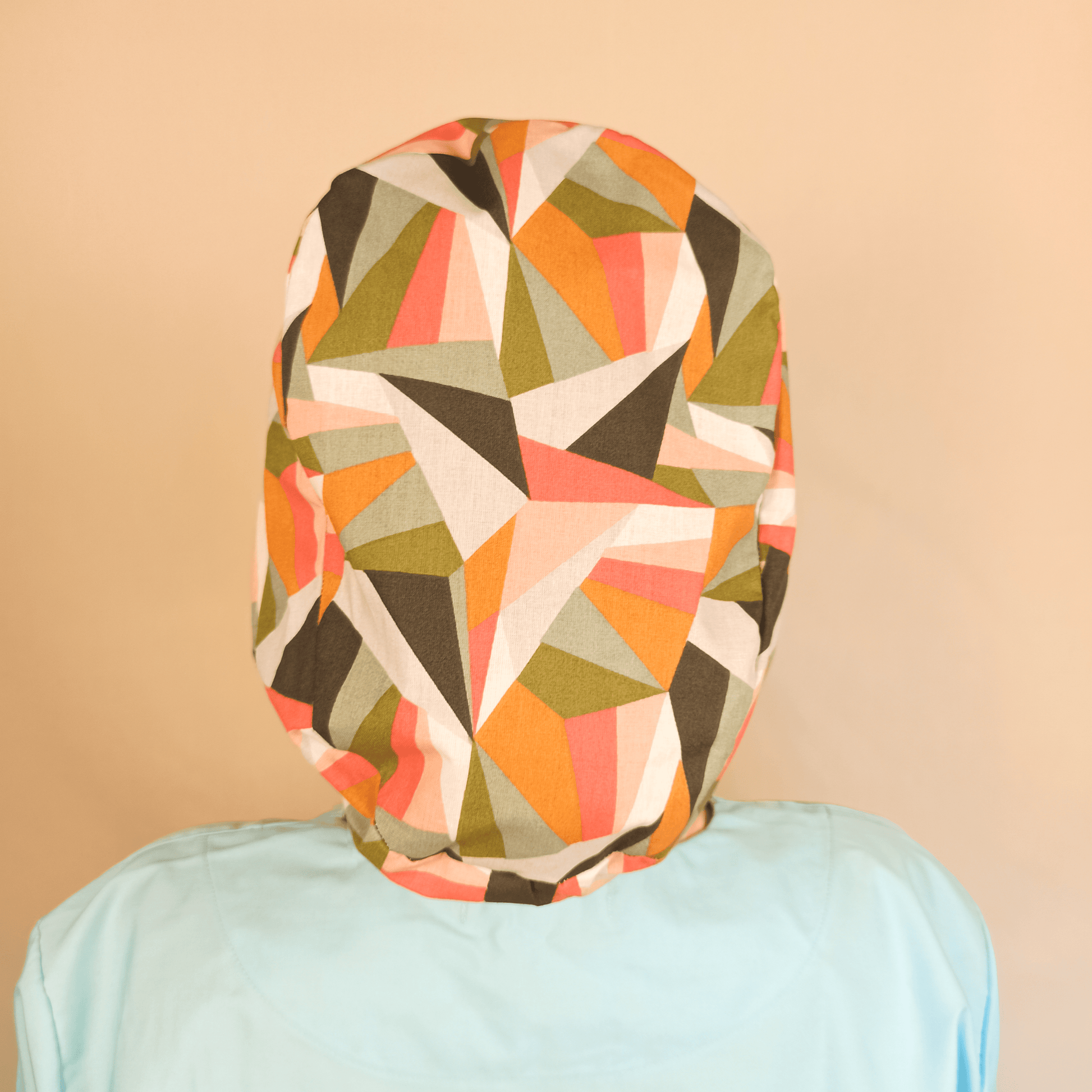 Abstract Custom Scrub Cap - Surgical Cap Satin Lined