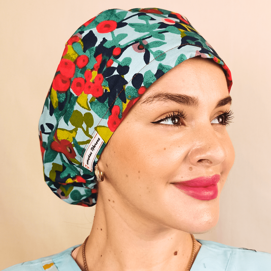 Custom Scrub Cap Floral