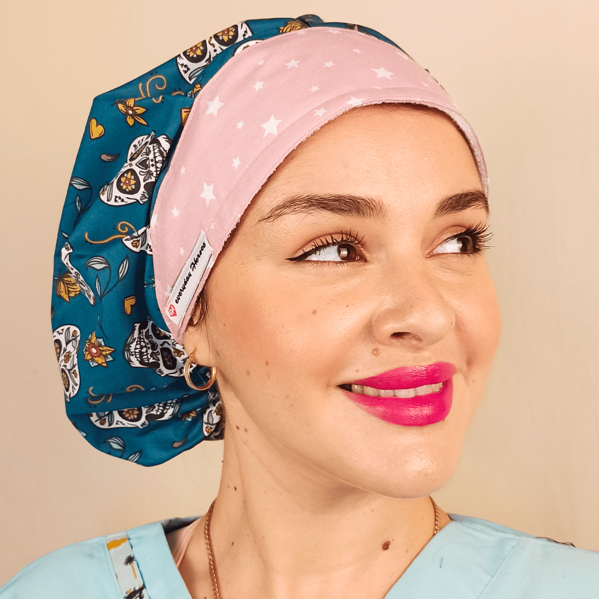 custom scrub cap bouffant 