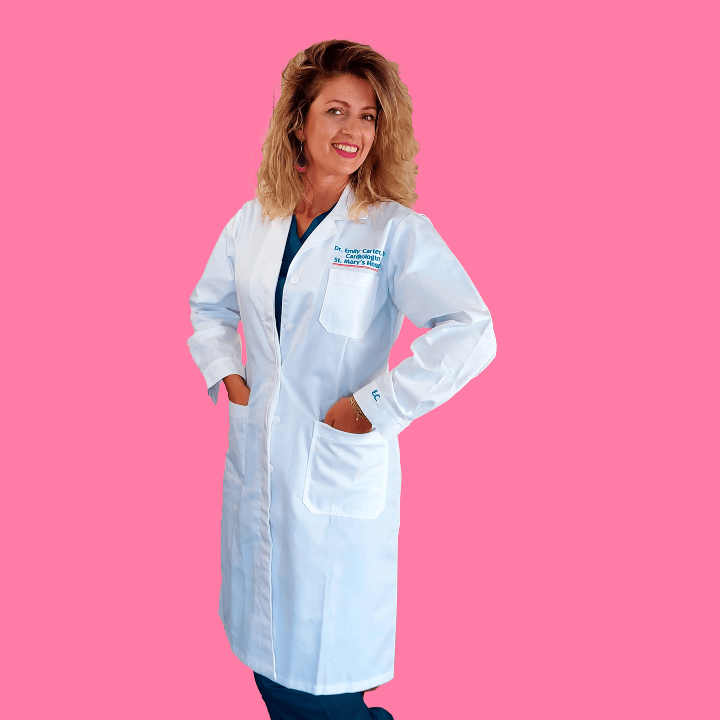 Lab Coat, Personalized Medical Lab Coats, Custom Embroidered White Scientist Jacket - [scrub_hat]-[scrub_cap_for_women]-[surgical_cap]