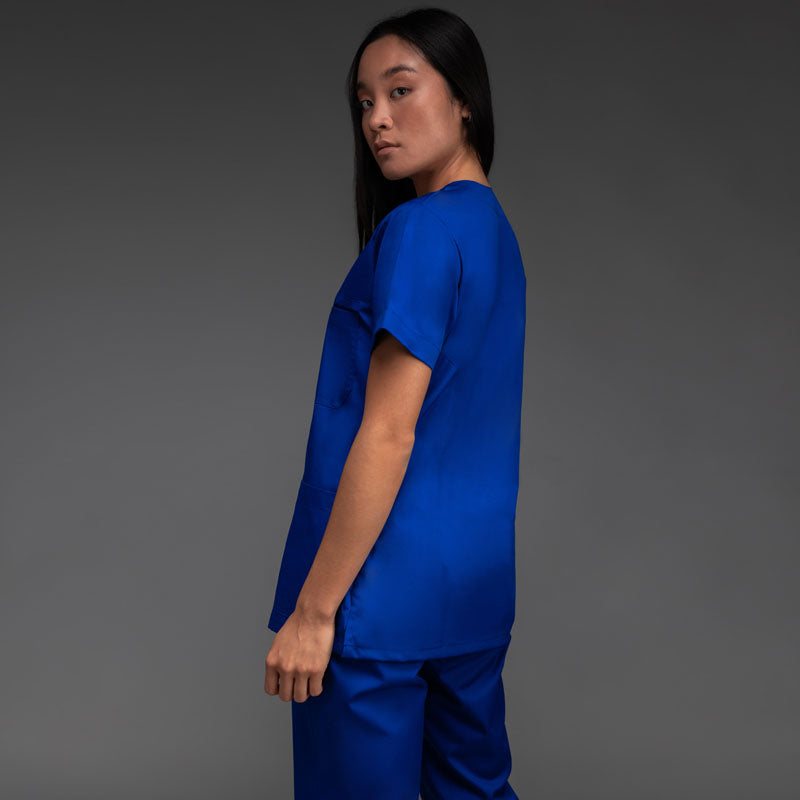 1 SCRUB SET ROYAL BLUE+1 Lab Coat - [scrub_hat]-[scrub_cap_for_women]-[surgical_cap]