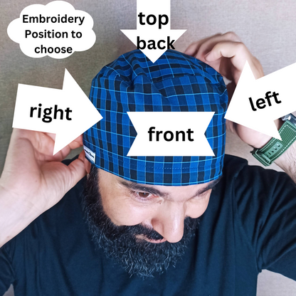 Custom Custom Name Personalization Scrub Cap Mens Surgeons Scrub Hat Gift For Doctors. - [scrub_hat]-[scrub_cap_for_women]-[surgical_cap]