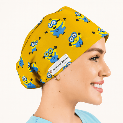 Cartoon Scrub Cap Anime- Satin Option - [scrub_hat]-[scrub_cap_for_women]-[surgical_cap]
