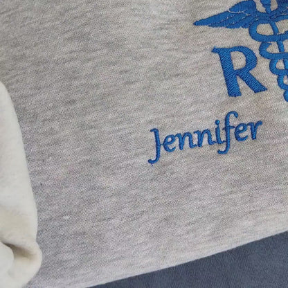 Crewneck Fleece Sweatshirt Personalized Nurse Name