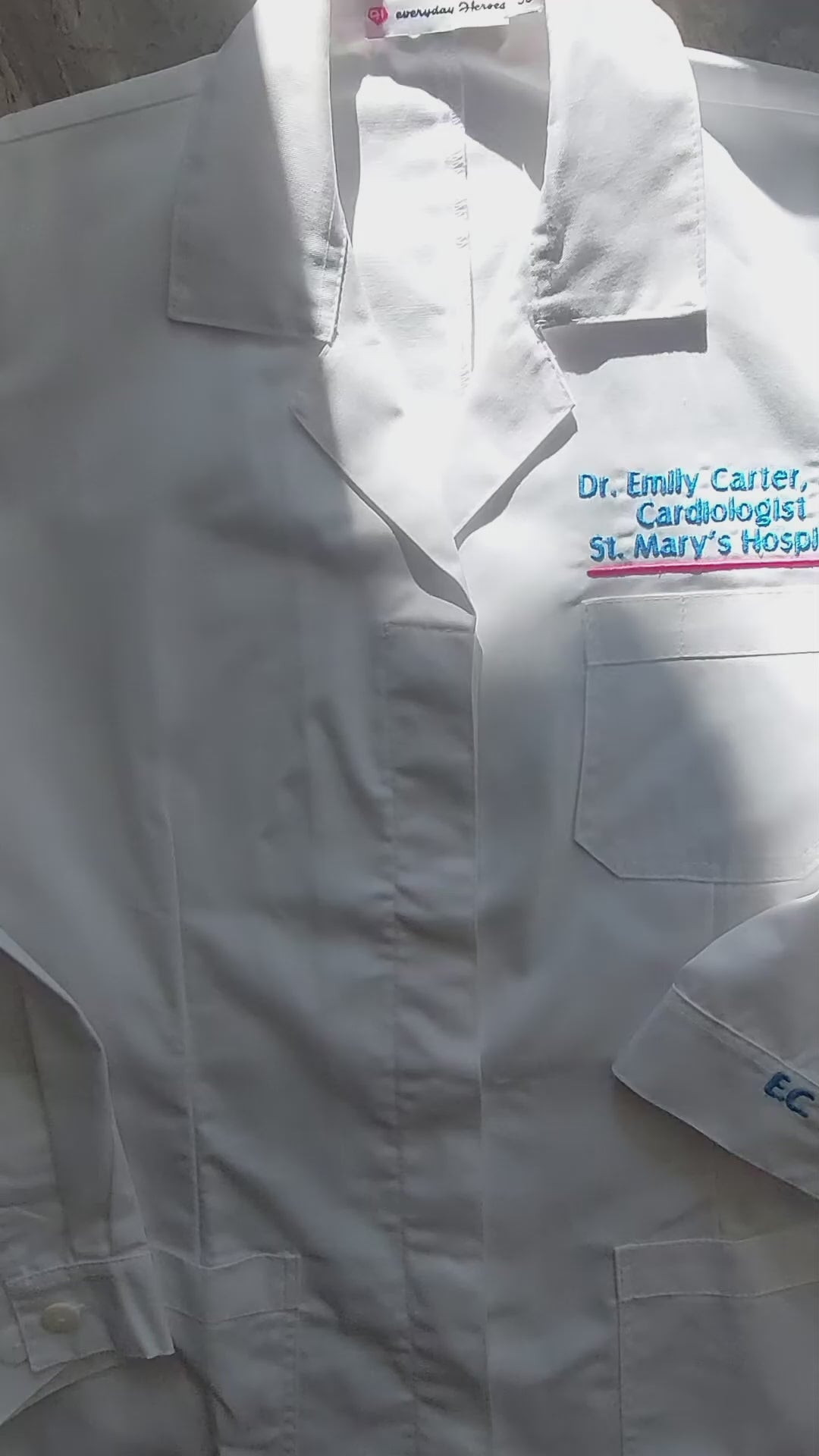 Embroidered lab coats near on sale me