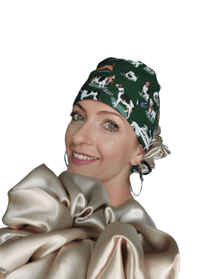 Unisex Surgical Scrub cap with dogs - [scrub_hat]-[scrub_cap_for_women]-[surgical_cap]