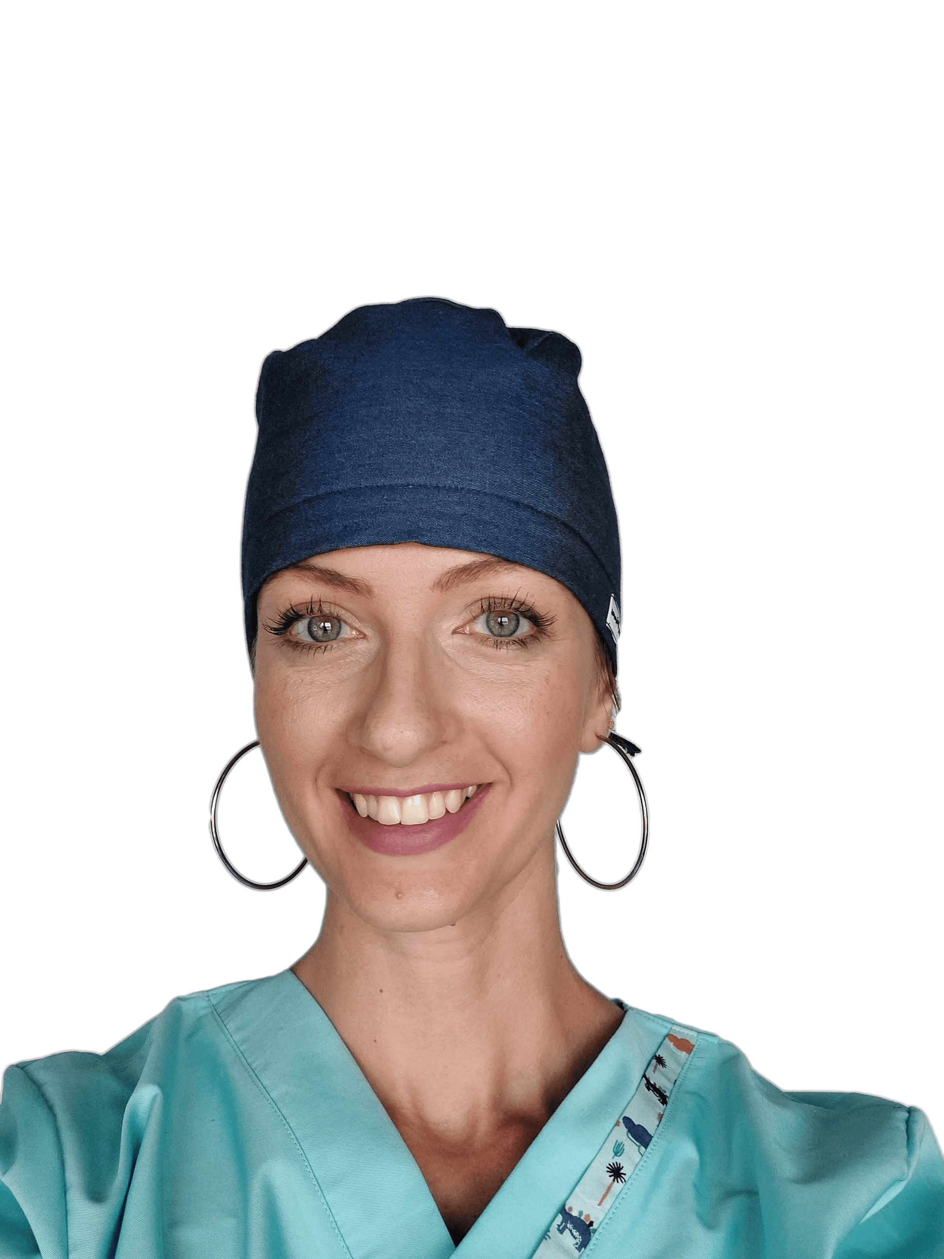 Unisex Surgical Scrub cap soft denim - [scrub_hat]-[scrub_cap_for_women]-[surgical_cap]