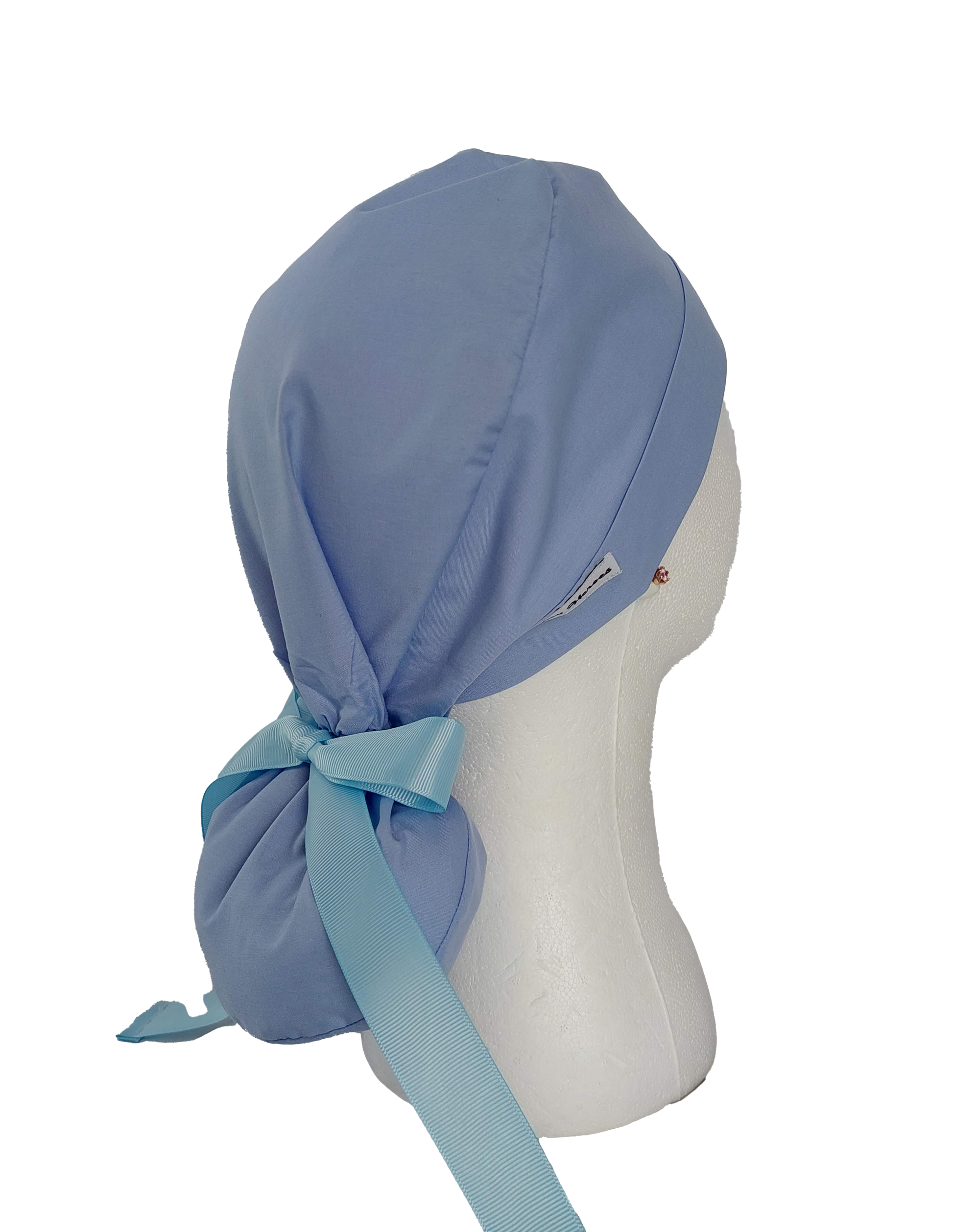 Ponytail Scrub Cap -  Surgical Cap Solid Light Blue - [scrub_hat]-[scrub_cap_for_women]-[surgical_cap]