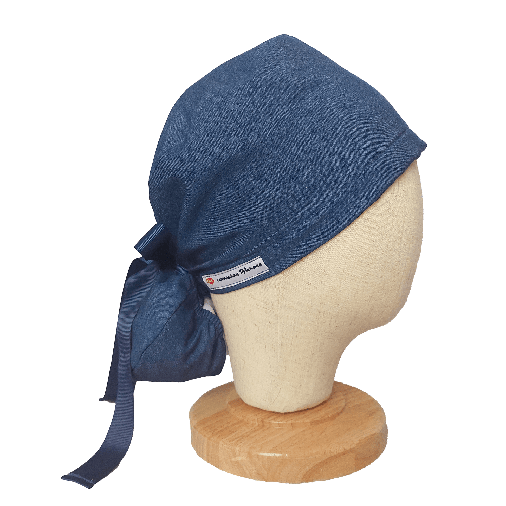 Ponytail Scrub Cap -  Surgical Cap Denim Blue - [scrub_hat]-[scrub_cap_for_women]-[surgical_cap]