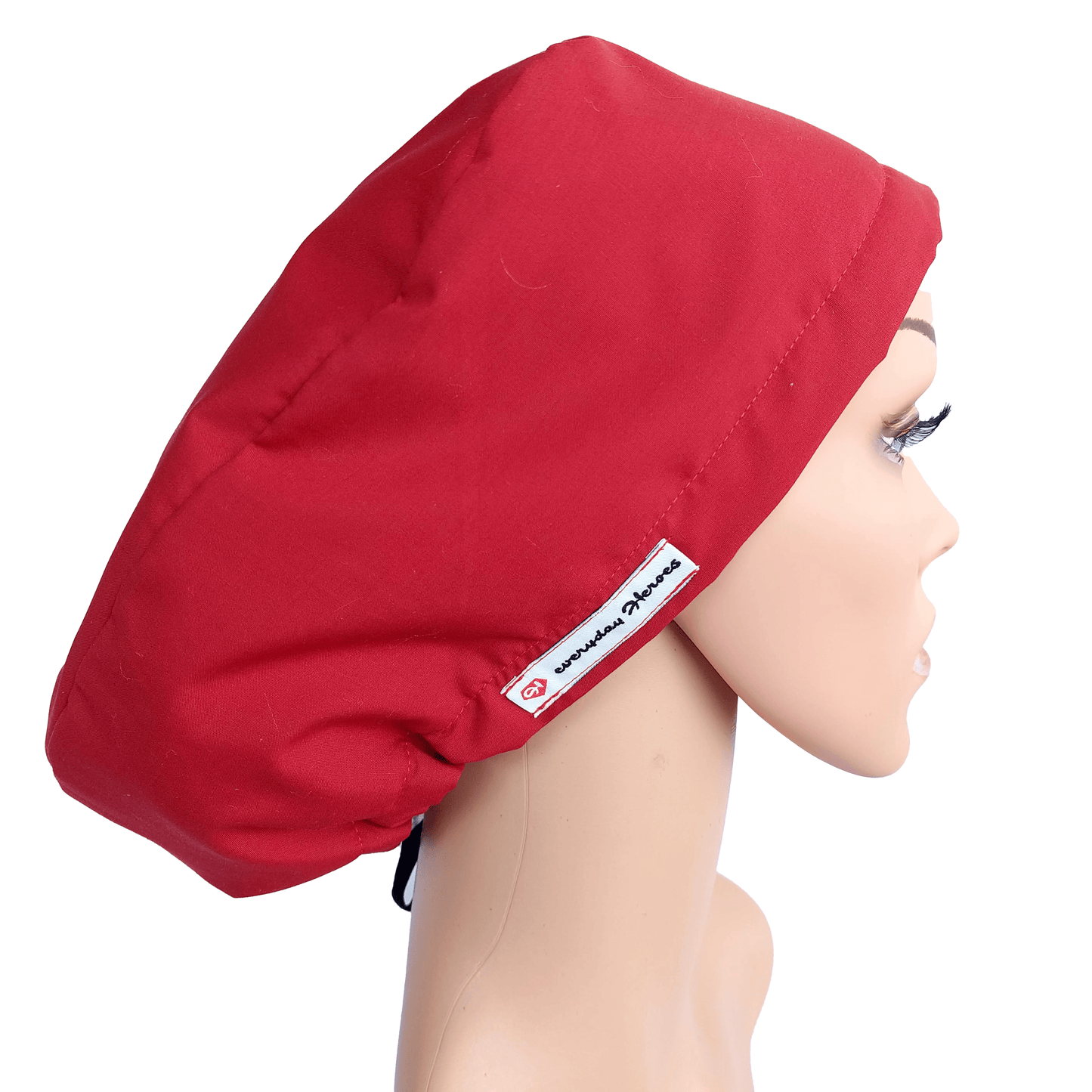 Scrub Cap -Surgical Cap Solid Red Burgundy - [scrub_hat]-[scrub_cap_for_women]-[surgical_cap]