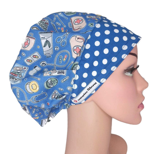 Medicines Bouffant Scrub Hat - [scrub_hat]-[scrub_cap_for_women]-[surgical_cap]